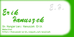 erik hanuszek business card